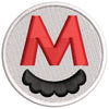 Mario Mustache Logo digitized embroidery design