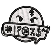 Comic Swear Emoji digitized embroidery design