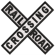 Railroad Crossing digitized embroidery design