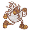 Running Fireball digitized embroidery design