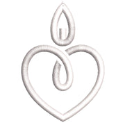 Heart Candle digitized embroidery design