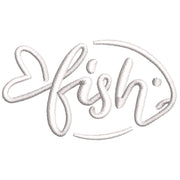 Sad Fish Logo digitized embroidery design