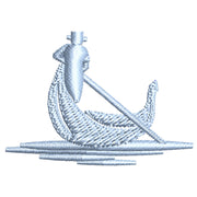 Venice Gondola Logo digitized embroidery design