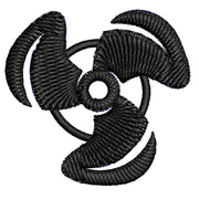 Boat Propeller digitized embroidery design