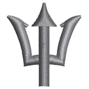 Silver Trident digitized embroidery design