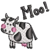 Cute Cow digitized embroidery design