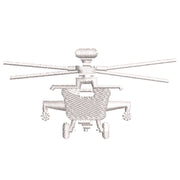 Military Chopper digitized embroidery design