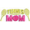 Happy Tennis Mom digitized embroidery design