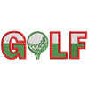 Golf with Ball digitized embroidery design