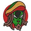 Rasta Alien digitized embroidery design