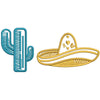 Cinco De Mayo Cactus and Hat digitized embroidery design