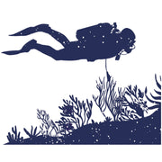 Diver under the Sea digitized embroidery design