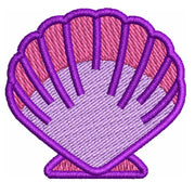 Purple Shell digitized embroidery design