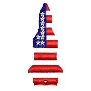 USA Patriotic Rocket digitized embroidery design