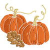 Thanksgiving Pumpkin Decorations digitized embroidery design