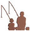 Fishing with Grandpa digitized embroidery design