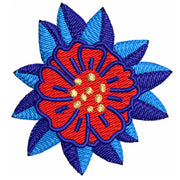 Dominican Flower digitized embroidery design