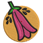 Chile Flower digitized embroidery design