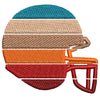 Colorful Football Helmet digitized embroidery design