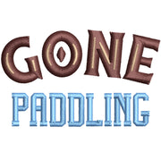 Gone Paddling digitized embroidery design