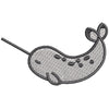 Cute Narwhal digitized embroidery design