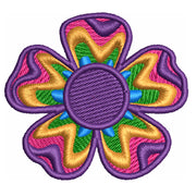 Retro Flower digitized embroidery design