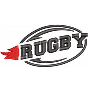 Rugby digitized embroidery design