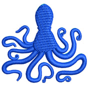 Octopus digitized embroidery design