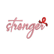 Be Stronger in Cancer Day digitized embroidery design