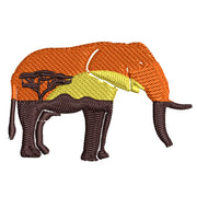 Wild Elephant digitized embroidery design