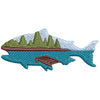 Lake Fish digitized embroidery design