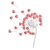 Valentines Day Dandelion digitized embroidery design