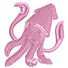 Squid digitized embroidery design