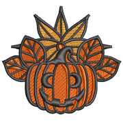 Fall Happy Pumpkin digitized embroidery design