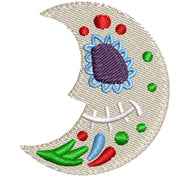 Moon De Los Muertos digitized embroidery design