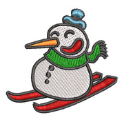 Snowman Riding digitized embroidery design