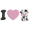 I Love Cows digitized embroidery design