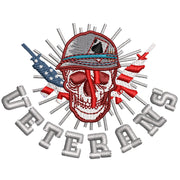 Skull Veteran digitized embroidery design