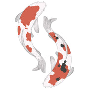 Colorful Koi Fish dtg printing design