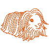 Long Hair Guinea Pig digitized embroidery design