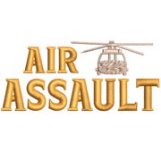 Helicopter Air Assault digitized embroidery design