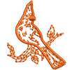 Flamboyant Bird digitized embroidery design