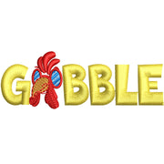 Gobble Chicken digitized embroidery design