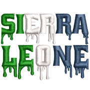 Sierra Leone digitized embroidery design