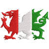 Flag of Wales digitized embroidery design