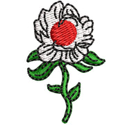 Japan Flag Rose digitized embroidery design