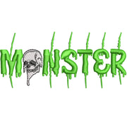 Skull Monster digitized embroidery design