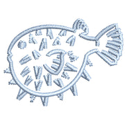 Puffer Fish digitized embroidery design