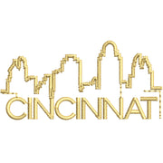 Cincinnati Skyline digitized embroidery design