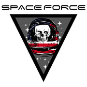 White Grey Space Force Skull